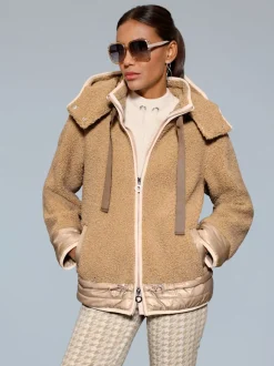 Veste polaire avec capuche amovible et manches longues