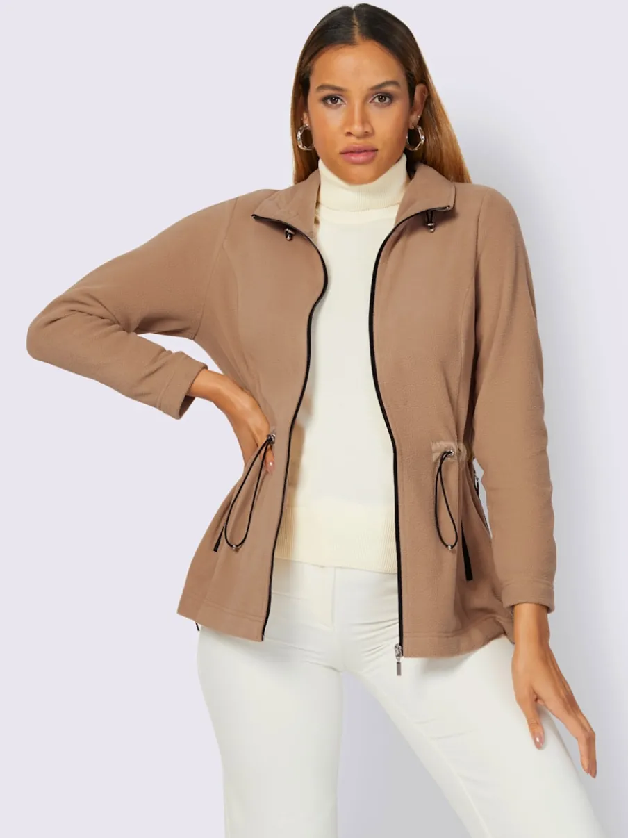 Veste polaire avec col montant et poches zippées