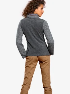 Veste polaire avec empiècements en tricot et poches