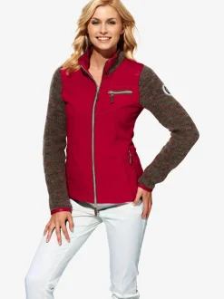 Veste polaire avec empiècements en tricot et poches