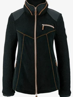 Veste polaire avec empiècements en tricot et poches
