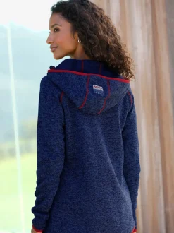 Veste polaire à capuche qualité tricot-polaire
