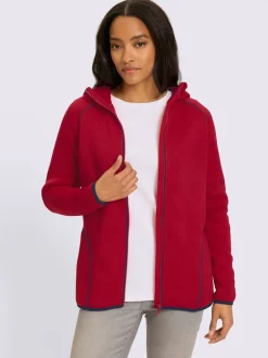 Veste polaire à capuche qualité tricot-polaire
