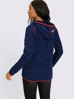 Veste polaire à capuche qualité tricot-polaire