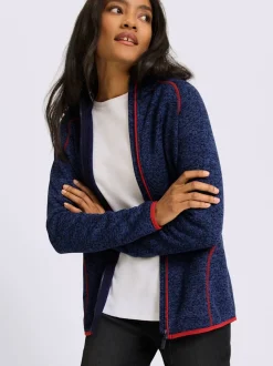 Veste polaire à capuche qualité tricot-polaire