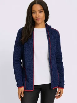 Veste polaire à capuche qualité tricot-polaire