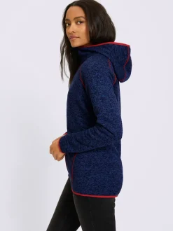 Veste polaire à capuche qualité tricot-polaire