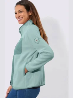 Veste polaire col montant arrondi