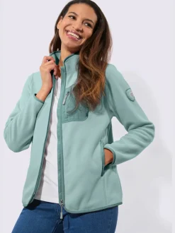 Veste polaire col montant arrondi