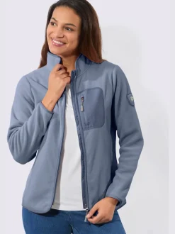 Veste polaire col montant arrondi