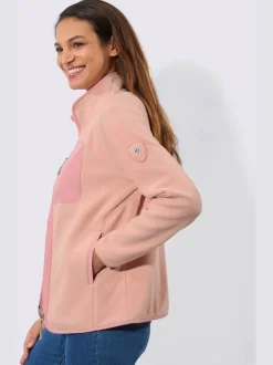 Veste polaire col montant arrondi