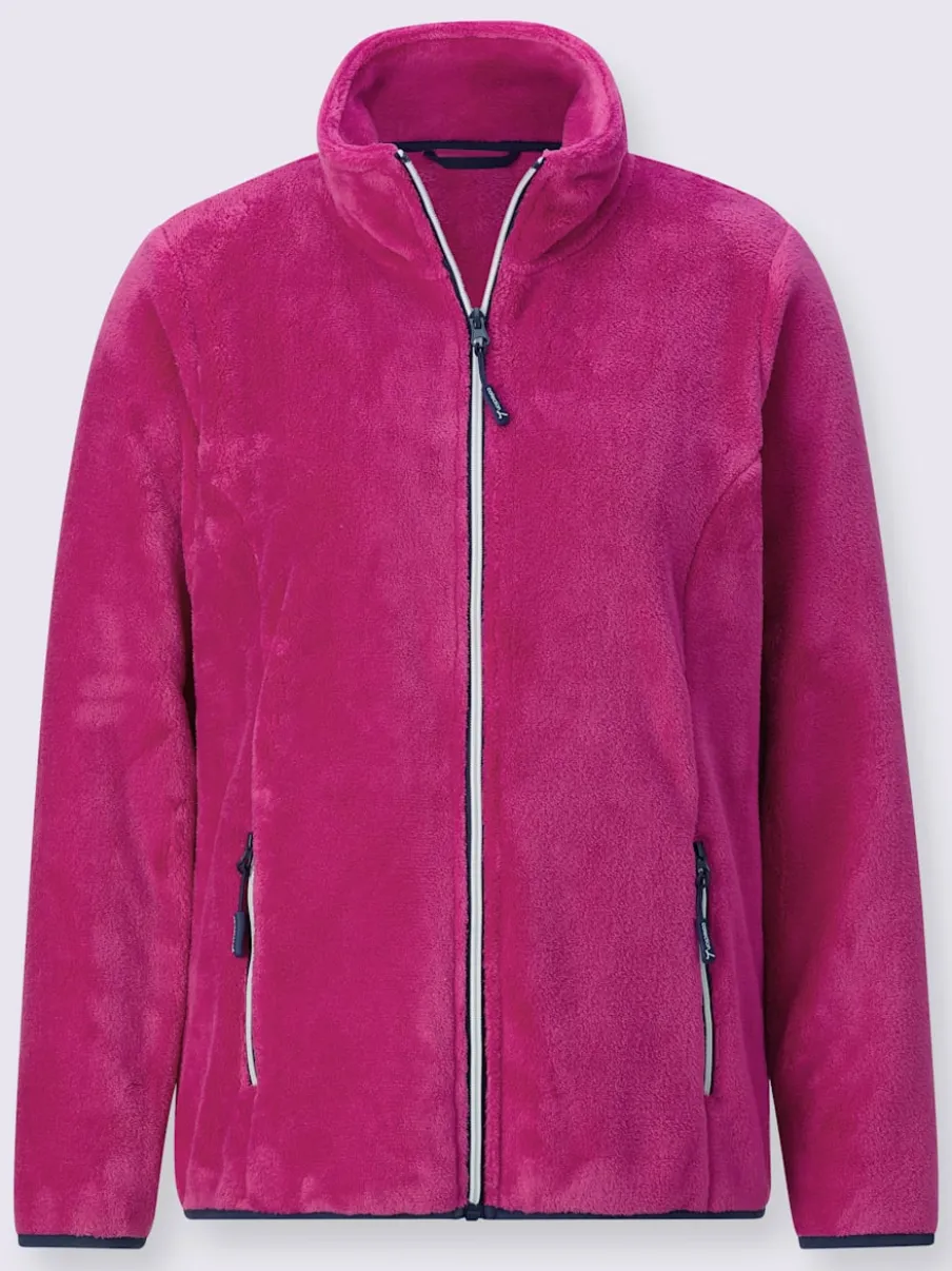 Veste polaire col montant à poches zippées pratiques
