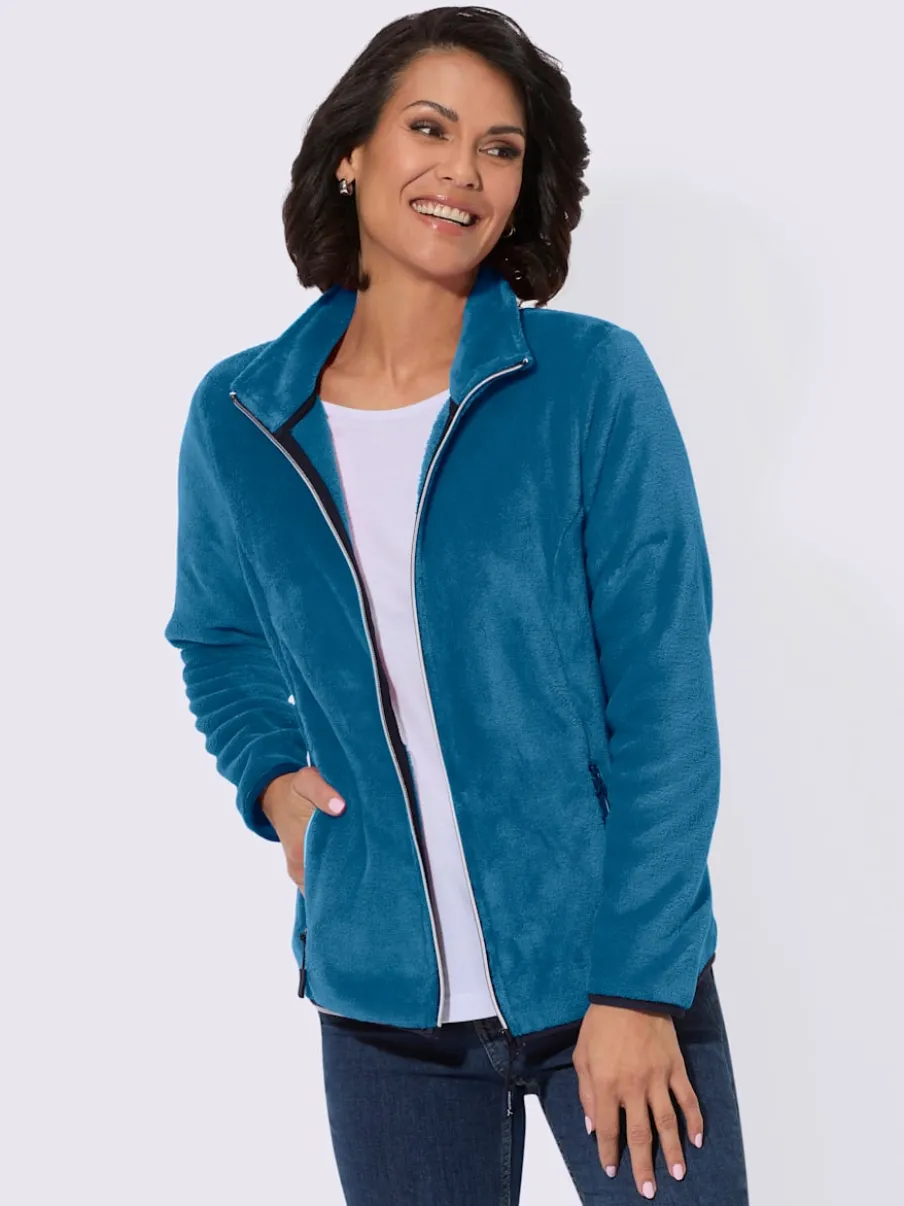 Veste polaire col montant à poches zippées pratiques