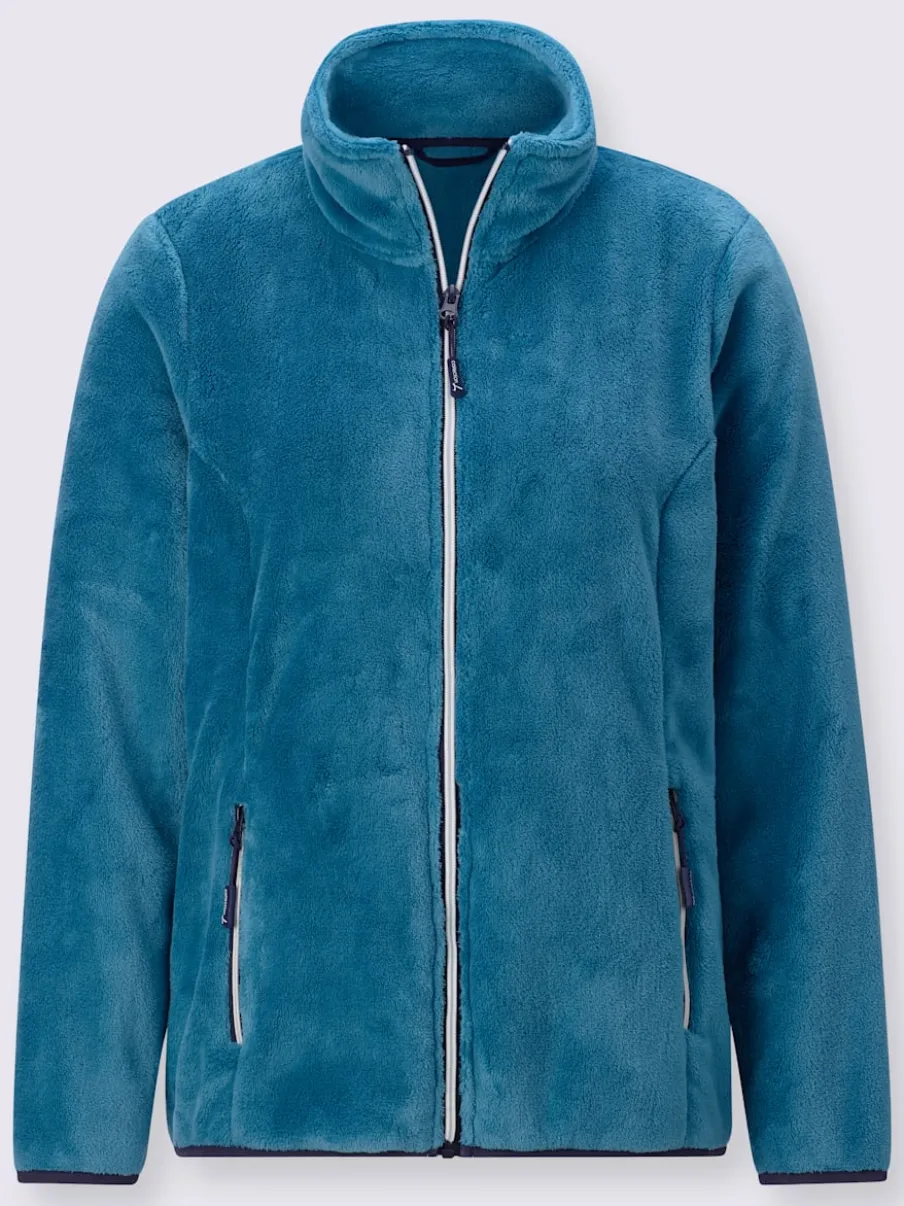 Veste polaire col montant à poches zippées pratiques