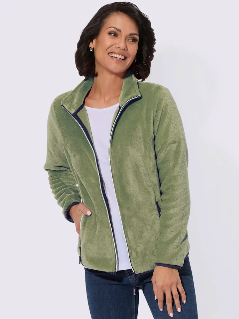 Veste polaire col montant à poches zippées pratiques