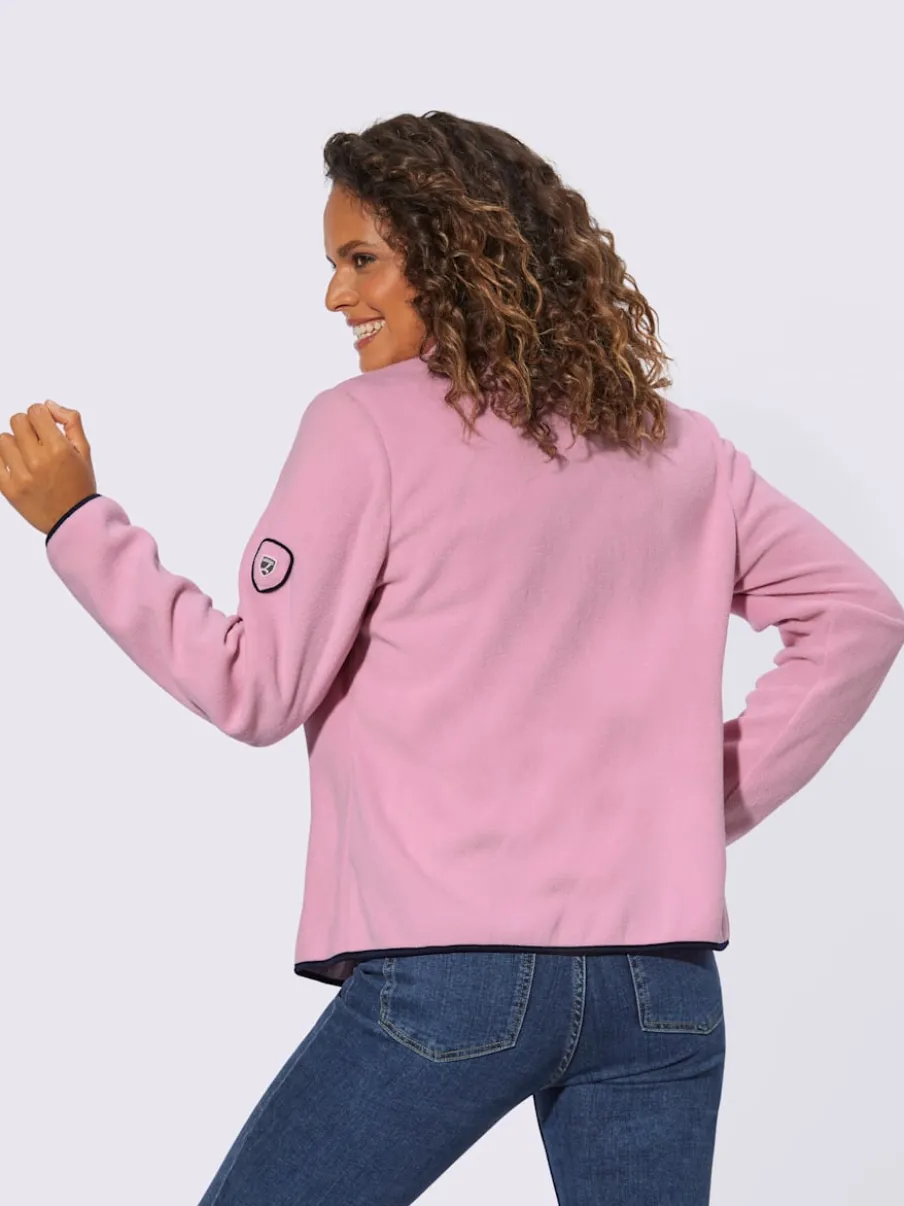 Veste polaire douce avec col transformable et poches zippées