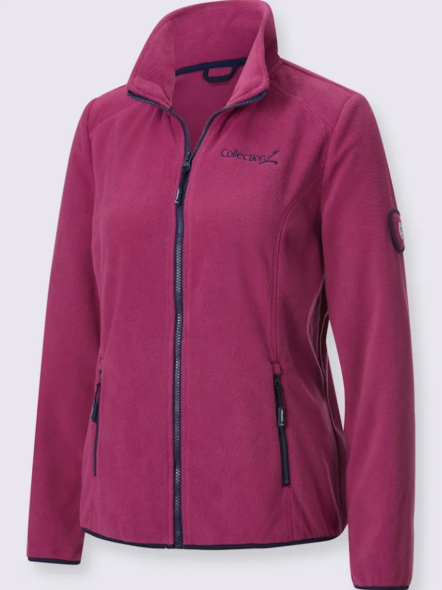 Veste polaire douce avec col transformable et poches zippées