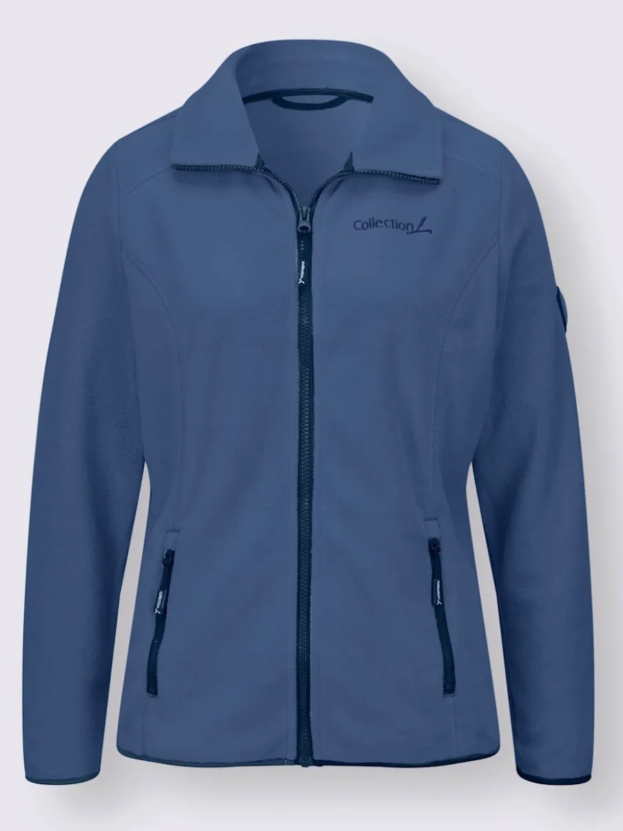 Veste polaire douce avec col transformable et poches zippées