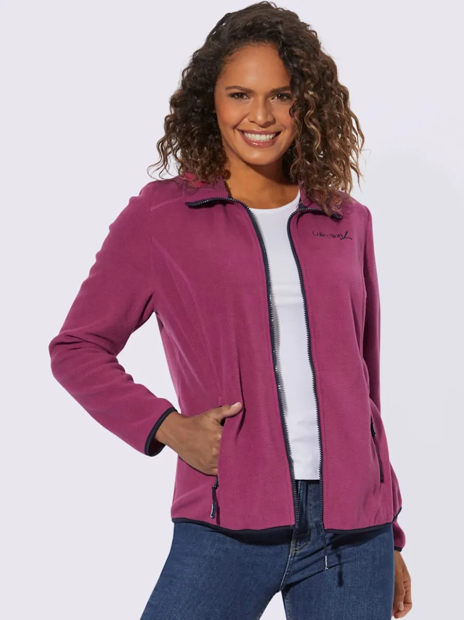Veste polaire douce avec col transformable et poches zippées