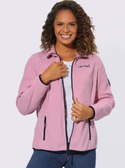 Veste polaire douce avec col transformable et poches zippées
