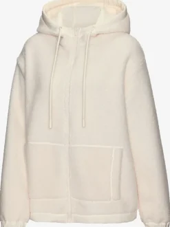 Veste polaire douce capuche avec poche kangourou décorative