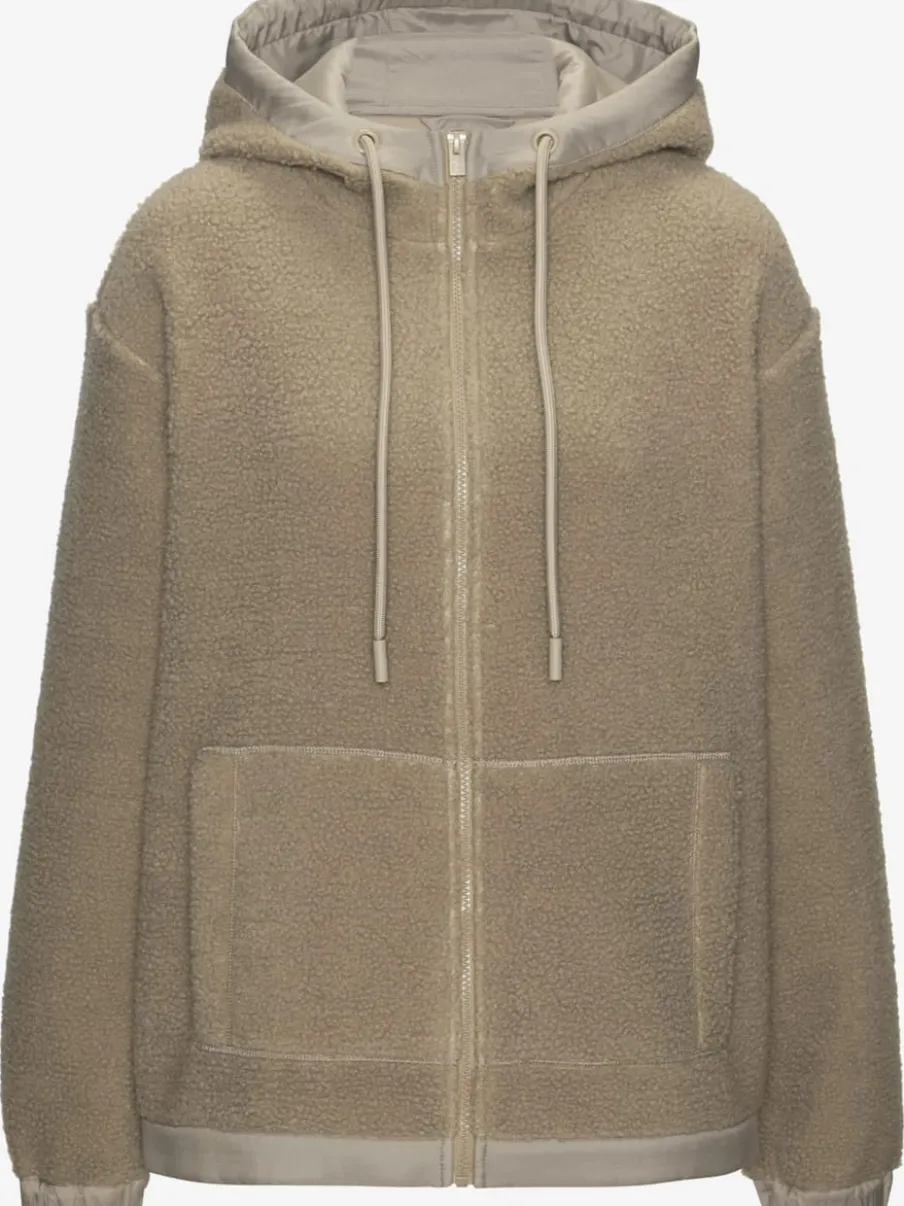 Veste polaire douce capuche avec poche kangourou décorative