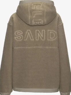 Veste polaire douce capuche avec poche kangourou décorative