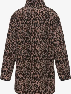 Veste polaire longue à col montant avec poches latérales fendues
