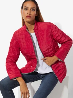 Veste réversible à col montant et manches longues