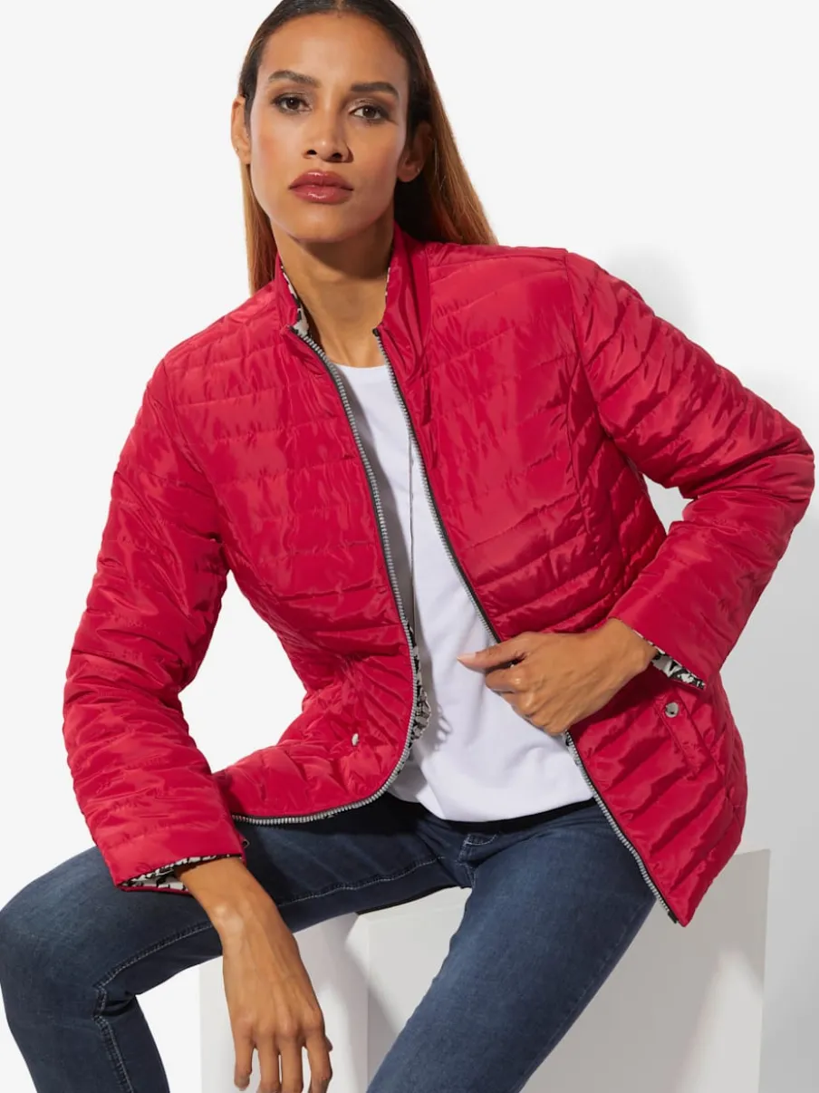 Veste réversible à col montant et manches longues