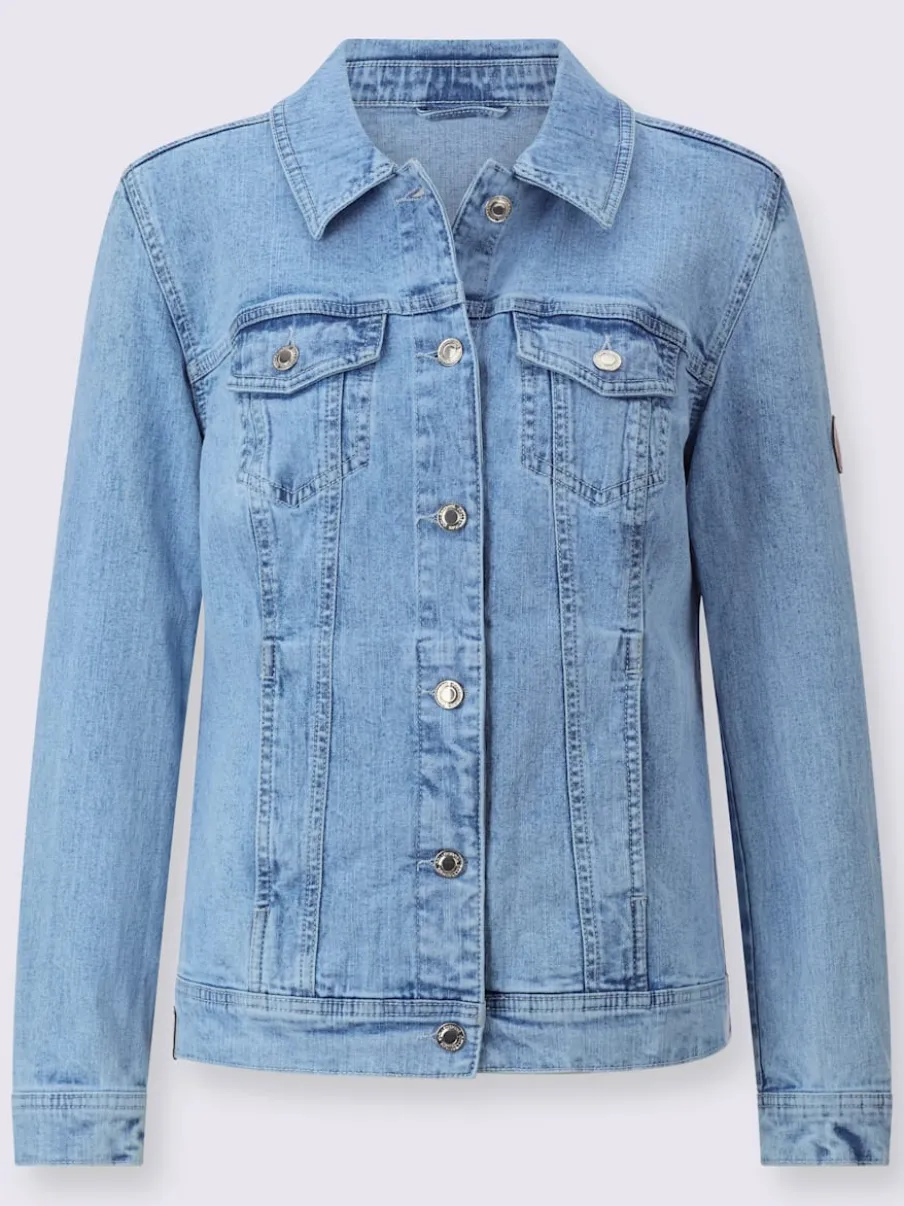 Vestes en jean décontractées avec poches poitrine boutonnées