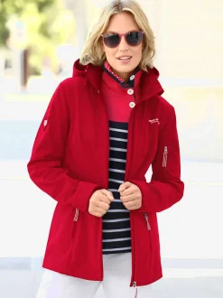 Veste softshell coupe-vent avec capuche amovible pratique
