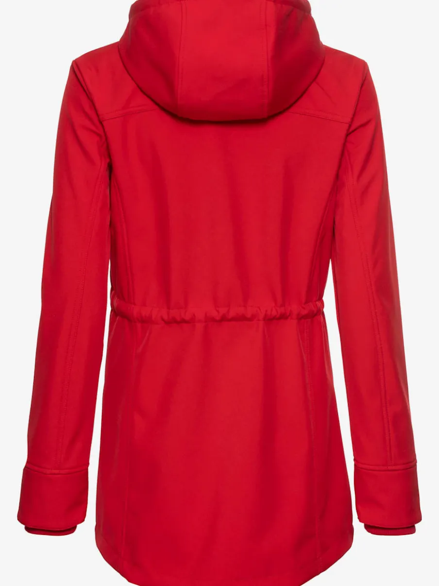 Vestes softshell avec capuche et coutures décoratives