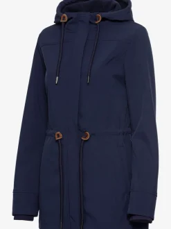 Vestes softshell avec capuche et coutures décoratives