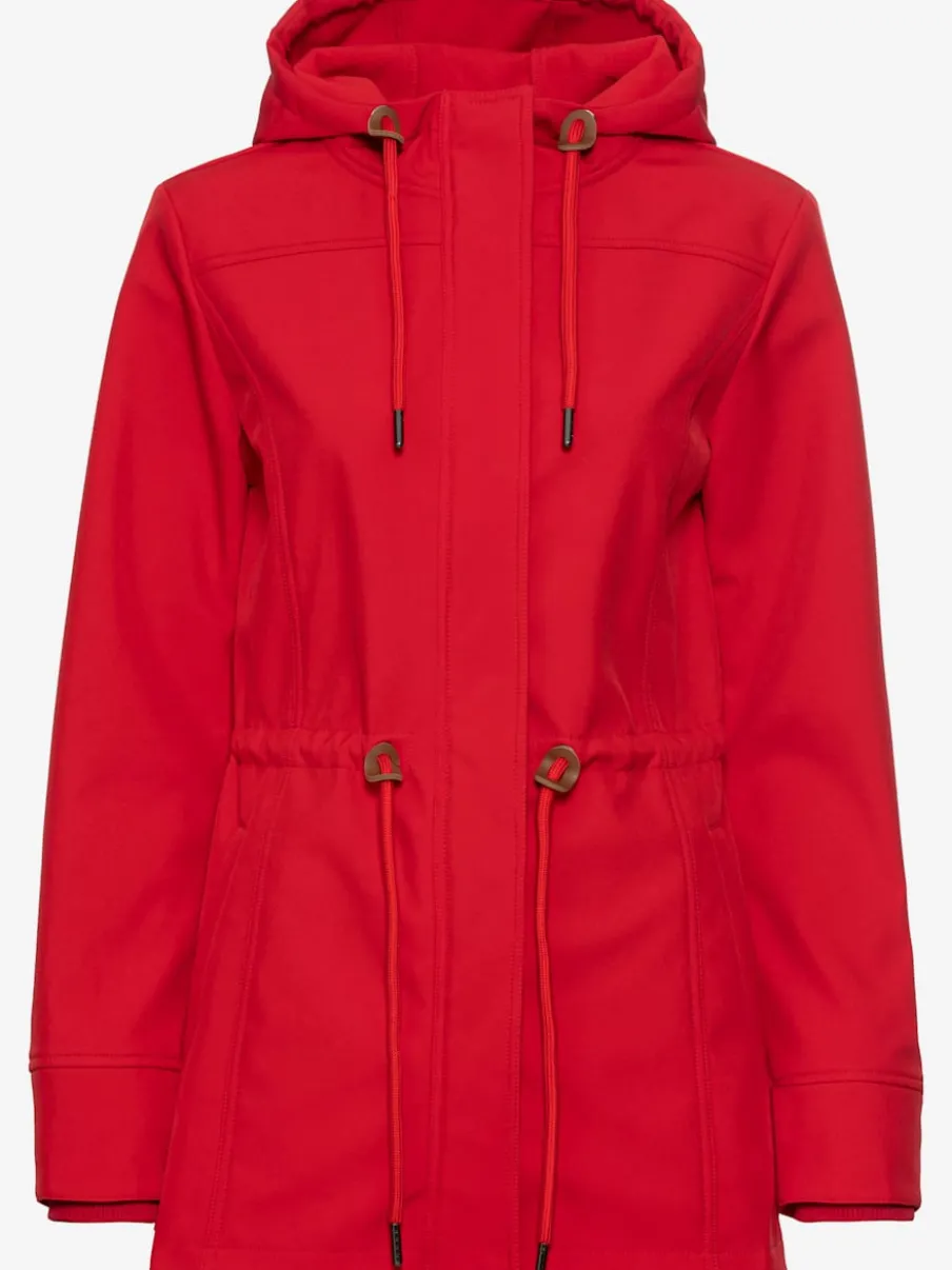 Vestes softshell avec capuche et coutures décoratives
