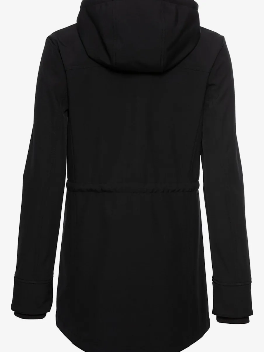 Vestes softshell avec capuche et coutures décoratives