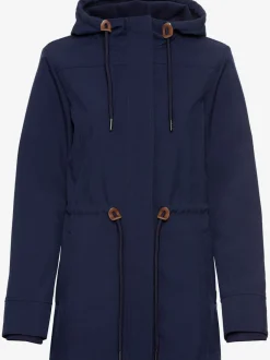 Vestes softshell avec capuche et coutures décoratives