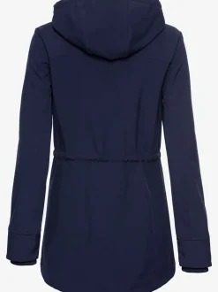 Vestes softshell avec capuche et coutures décoratives