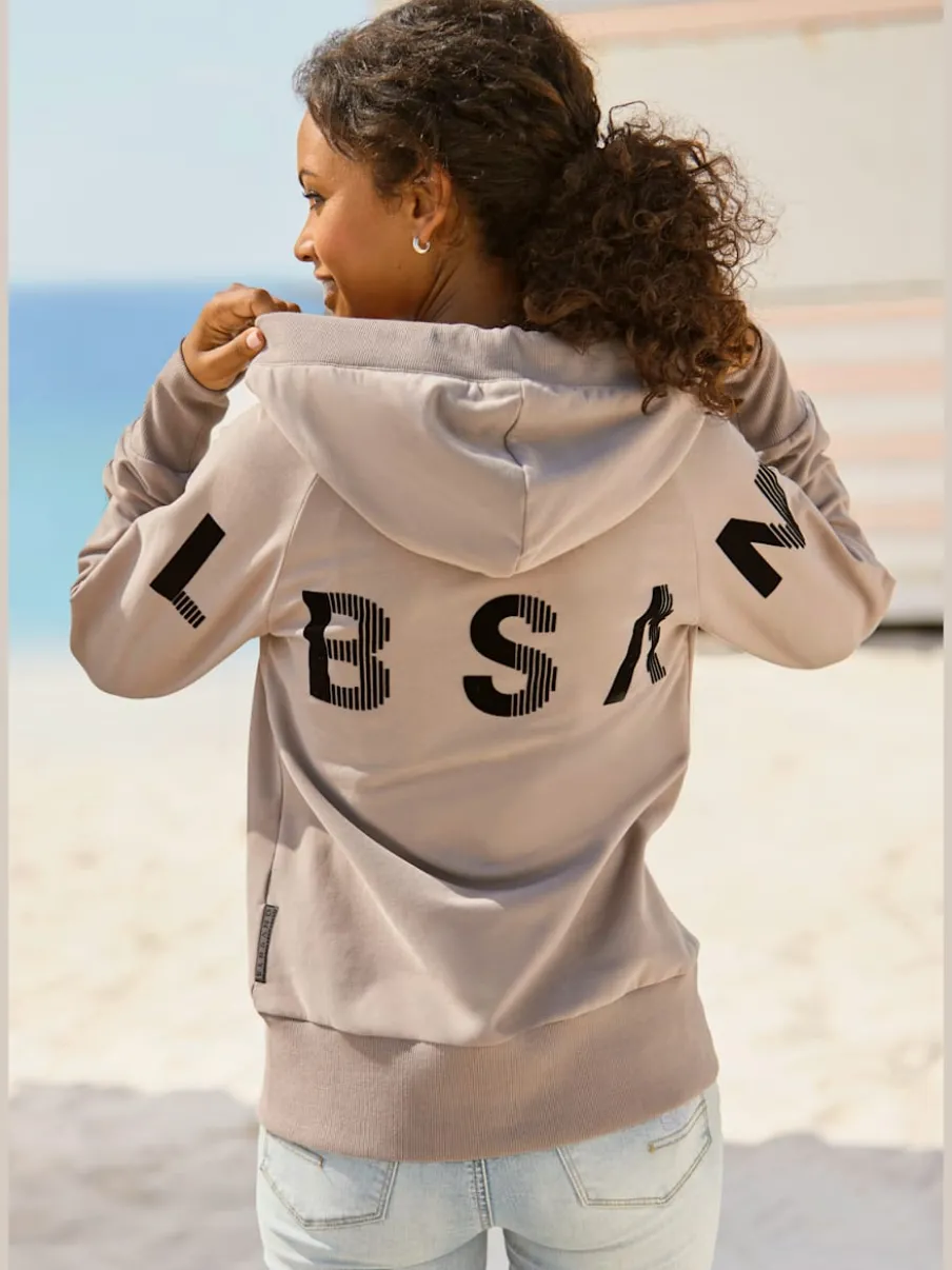 Veste sweat avec capuche de logo imposant et poches