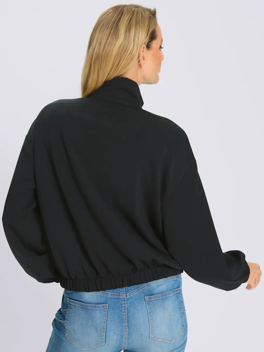 Veste sweat avec col montant et grandes poches