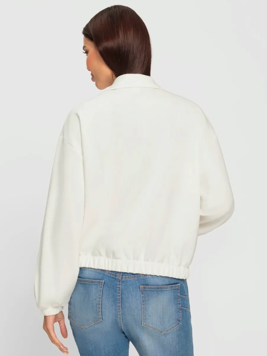 Veste sweat avec col montant et grandes poches