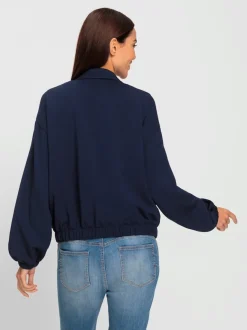 Veste sweat avec col montant et grandes poches
