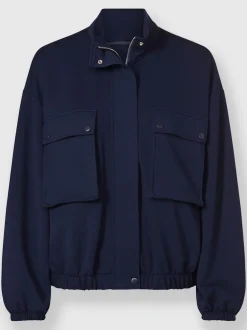 Veste sweat avec col montant et grandes poches