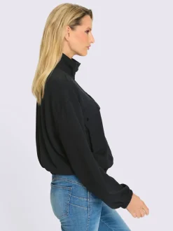 Veste sweat avec col montant et grandes poches