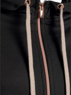 Veste sweat à capuche avec glissière et motifs élégants