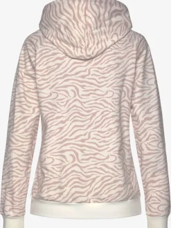 Veste sweat à capuche avec glissière et motifs élégants