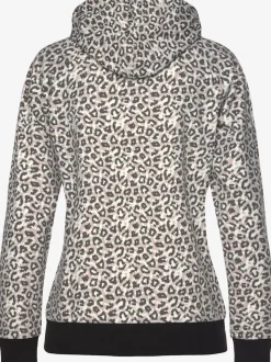Veste sweat à capuche avec glissière et motifs élégants
