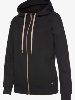 Veste sweat à capuche avec glissière et motifs élégants