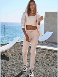 Veste sweat à capuche avec glissière et motifs élégants