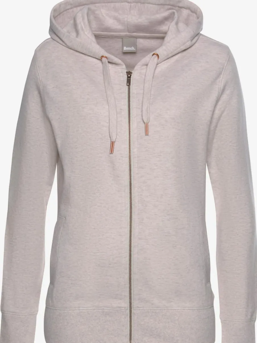 Veste sweat à capuche avec poches latérales et logo imprimé